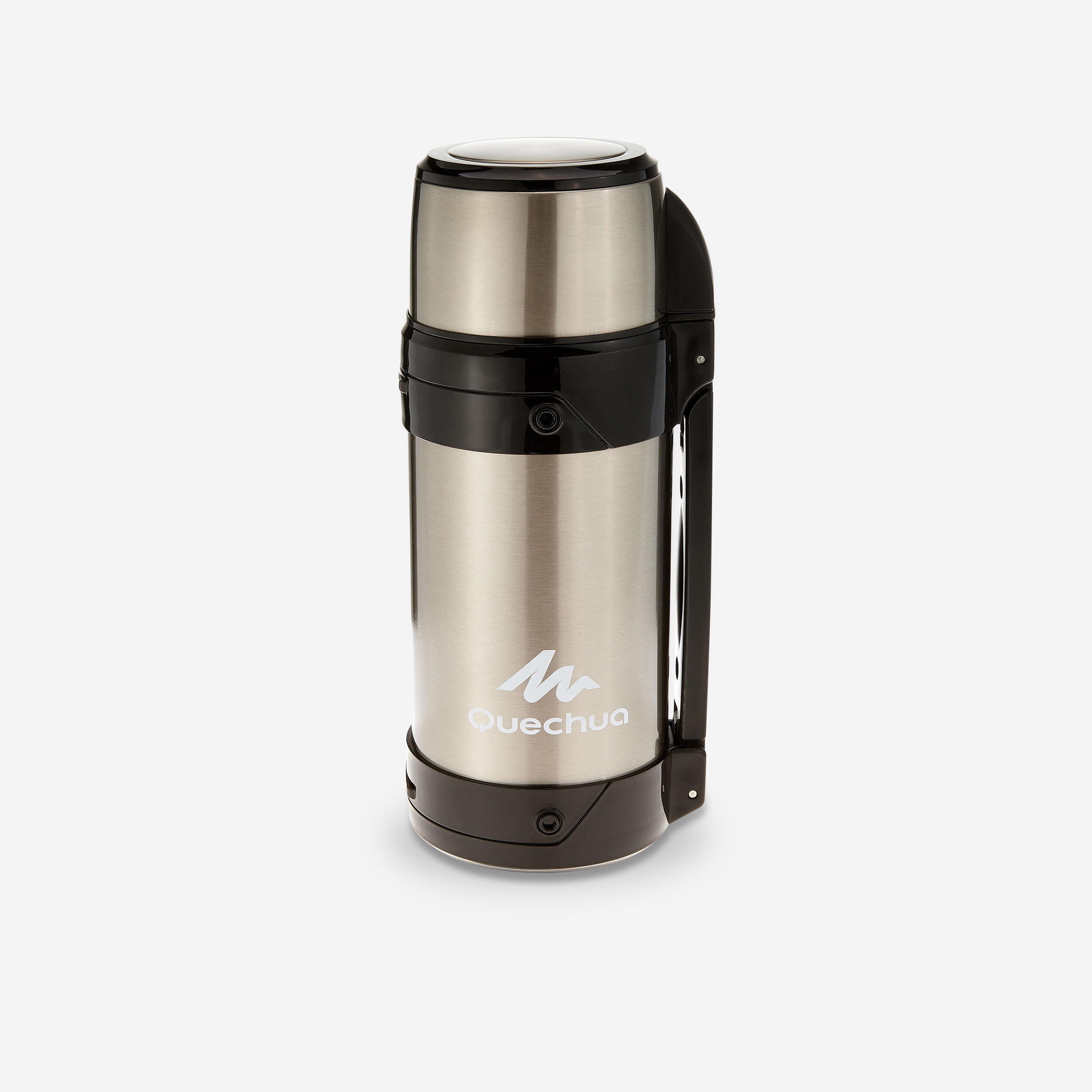 QUECHUA 1.5 L stainless steel insulated flask with cup for hiking