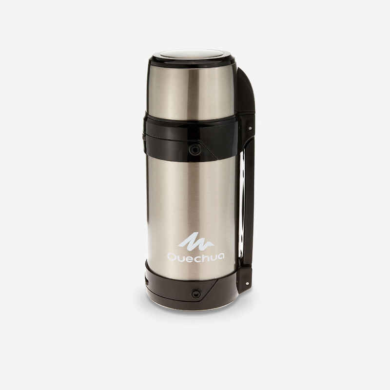 1.5 L stainless steel insulated flask with cup for hiking