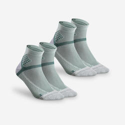 Chaussettes de randonnée mid (2 paires) adulte, Hike 500 bleu