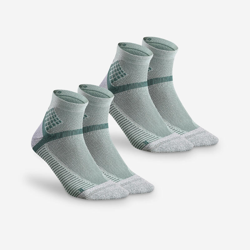 Calze trekking adulto HIKE 500 Mid verde menta | 2 paia