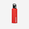 Drinkfles met sneldop voor trekking alu 1 l rood