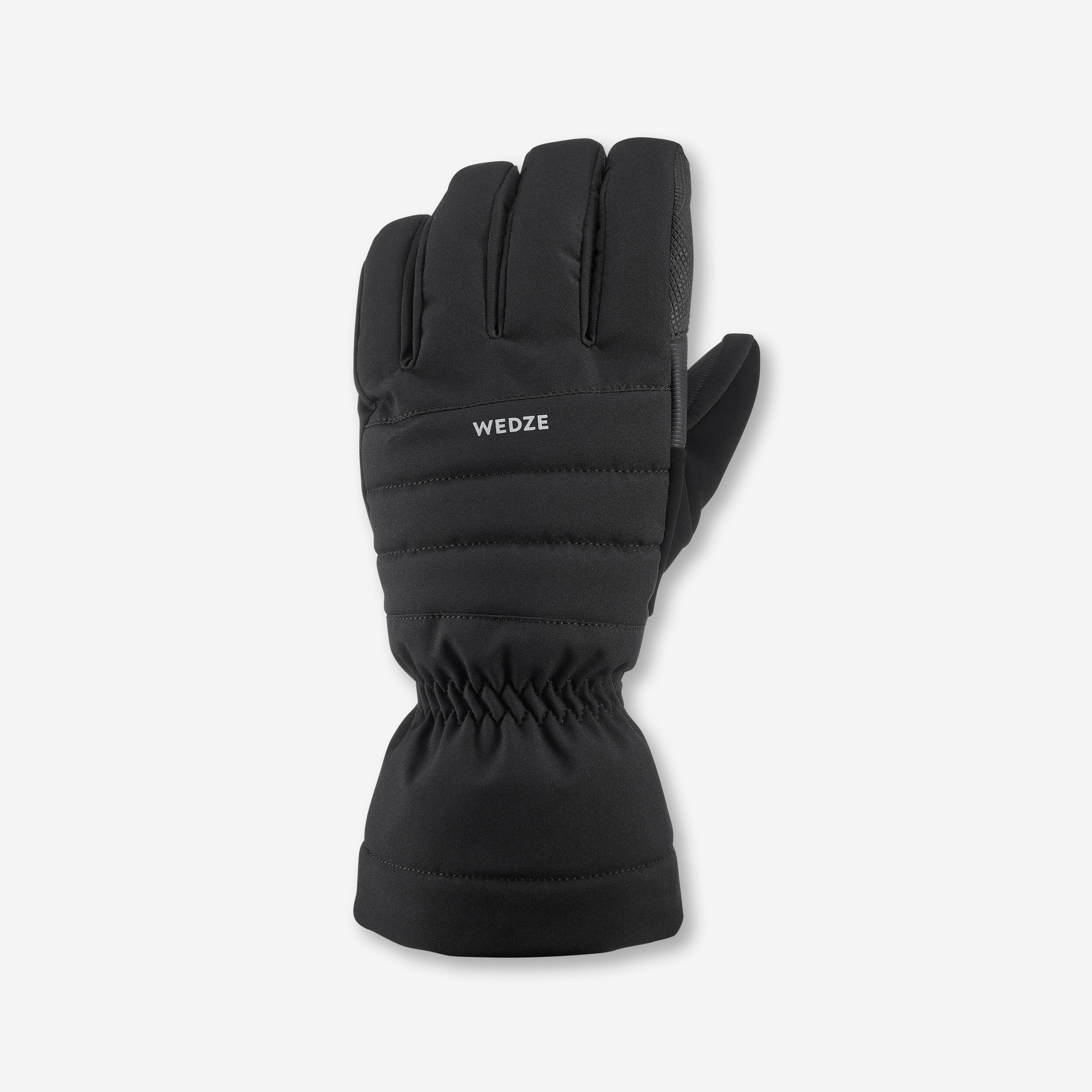 Warm Waterproof Ski Gloves - Ski 500 Black
