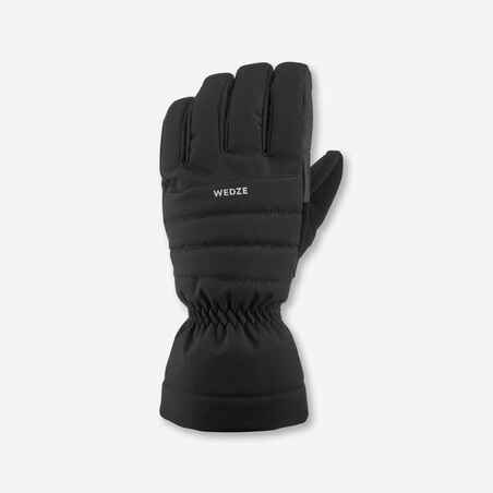 Črne smučarske rokavice 500 za odrasle