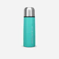 0.4 L stainless steel isothermal flask with cup for hiking - turquoise