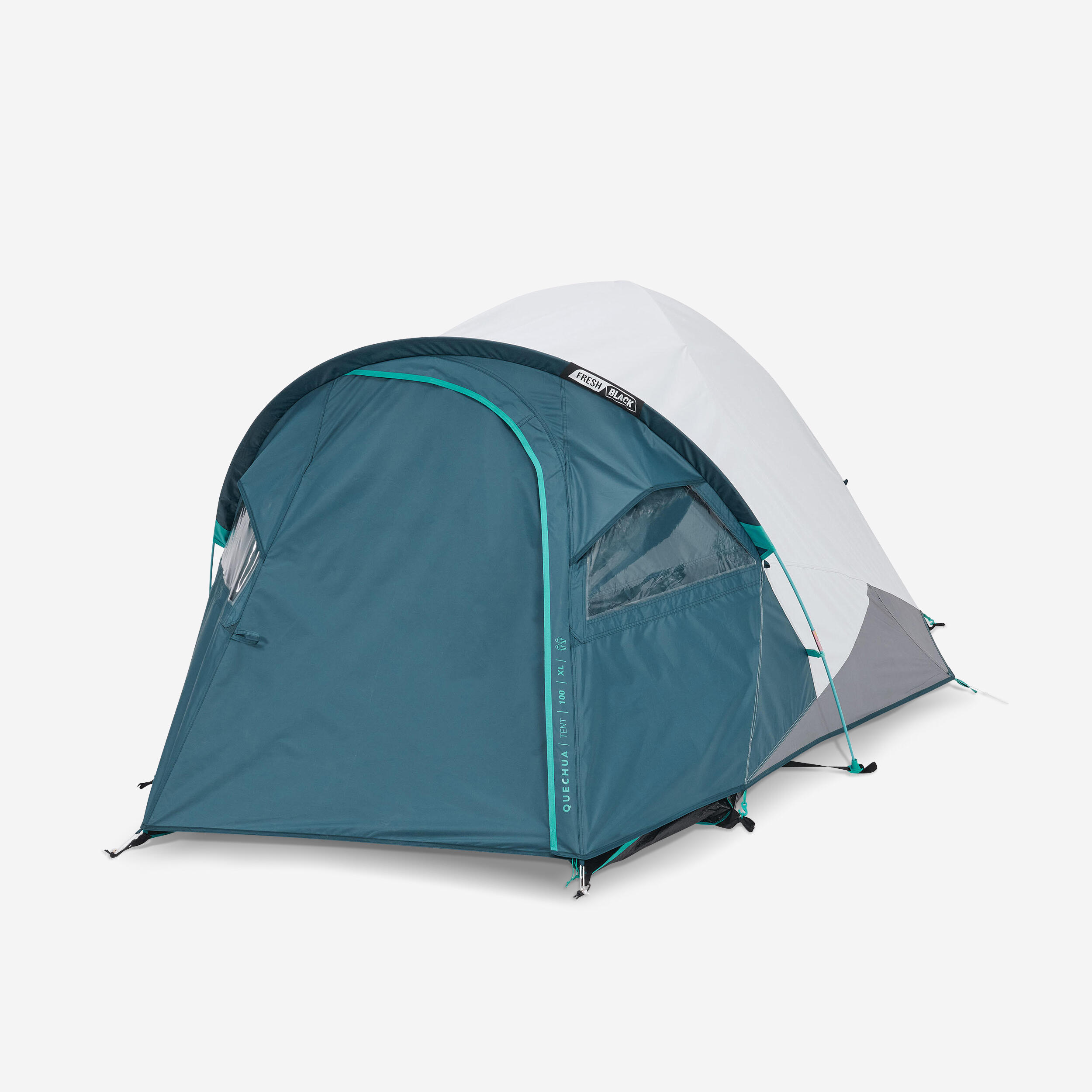 QUECHUA Camping tent MH100 XL - 2-P - Fresh&Black
