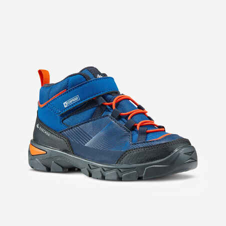 Παιδικά αδιάβροχα παπούτσια πεζοπορίας - MH120 MID - Μπλε - Μέγεθος 28,5-34,5