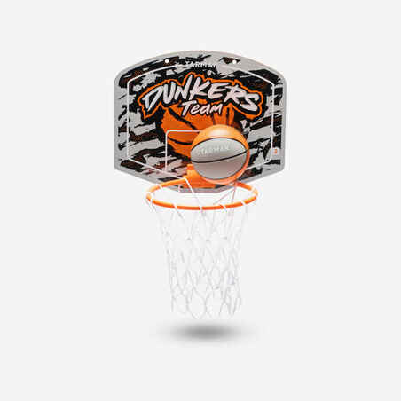 Mini στεφάνι μπασκέτας SK100 Dunkers παιδιών/ενηλίκων - Πορτοκαλί/Γκρι