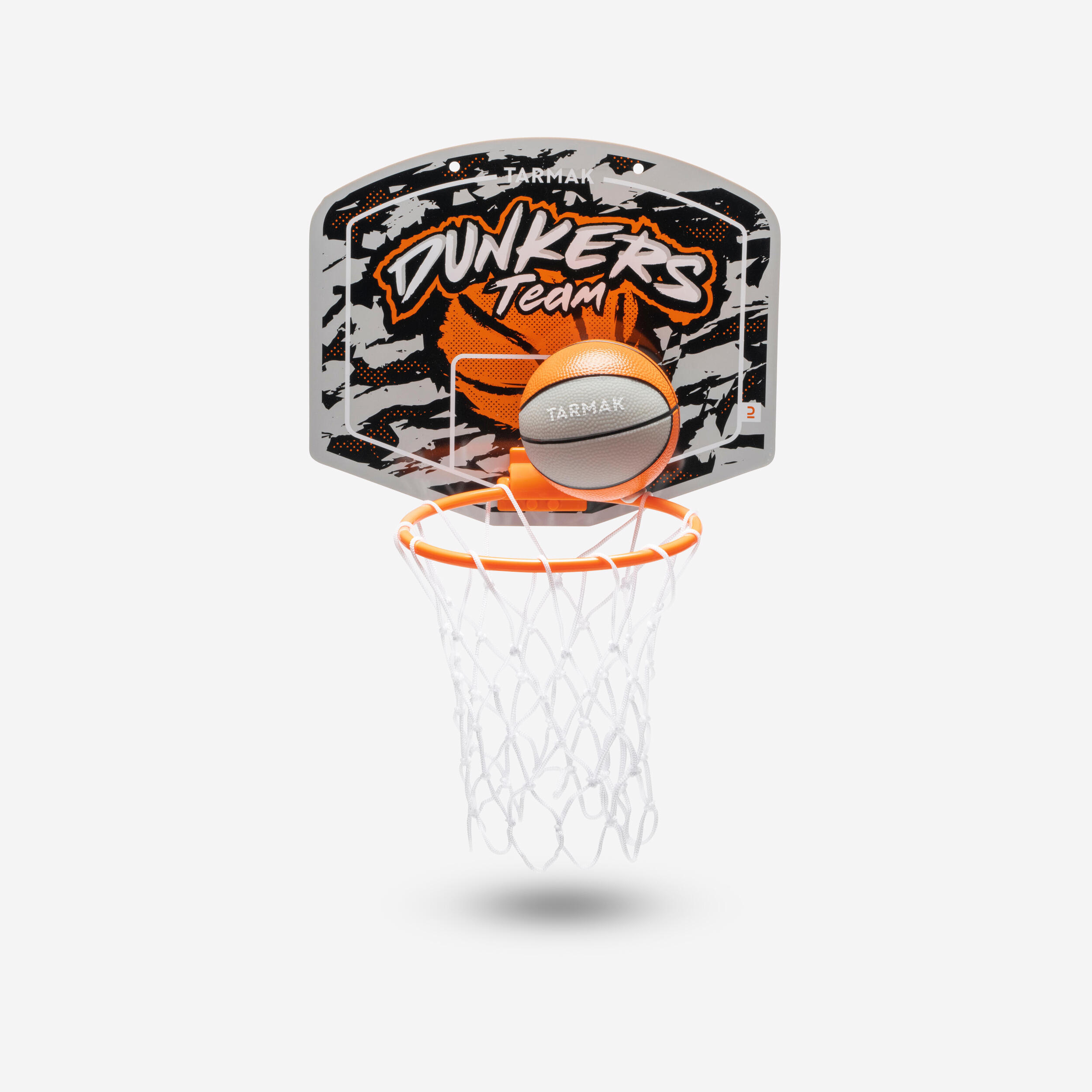 TARMAK Kids'/Adult Mini Basketball Hoop SK100 Dunkers - Orange/Grey