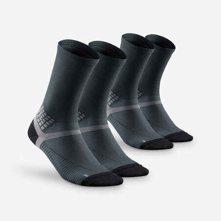 Črne visoke pohodniške nogavice HIKE 500 (2 kosa)