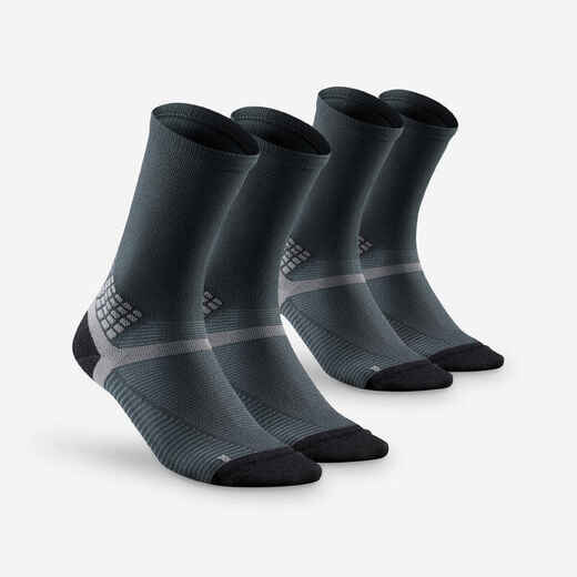 
      Ψηλές Κάλτσες Πεζοπορίας Hike 500 X2 - Μαύρο - 2 ζευγάρια 
  