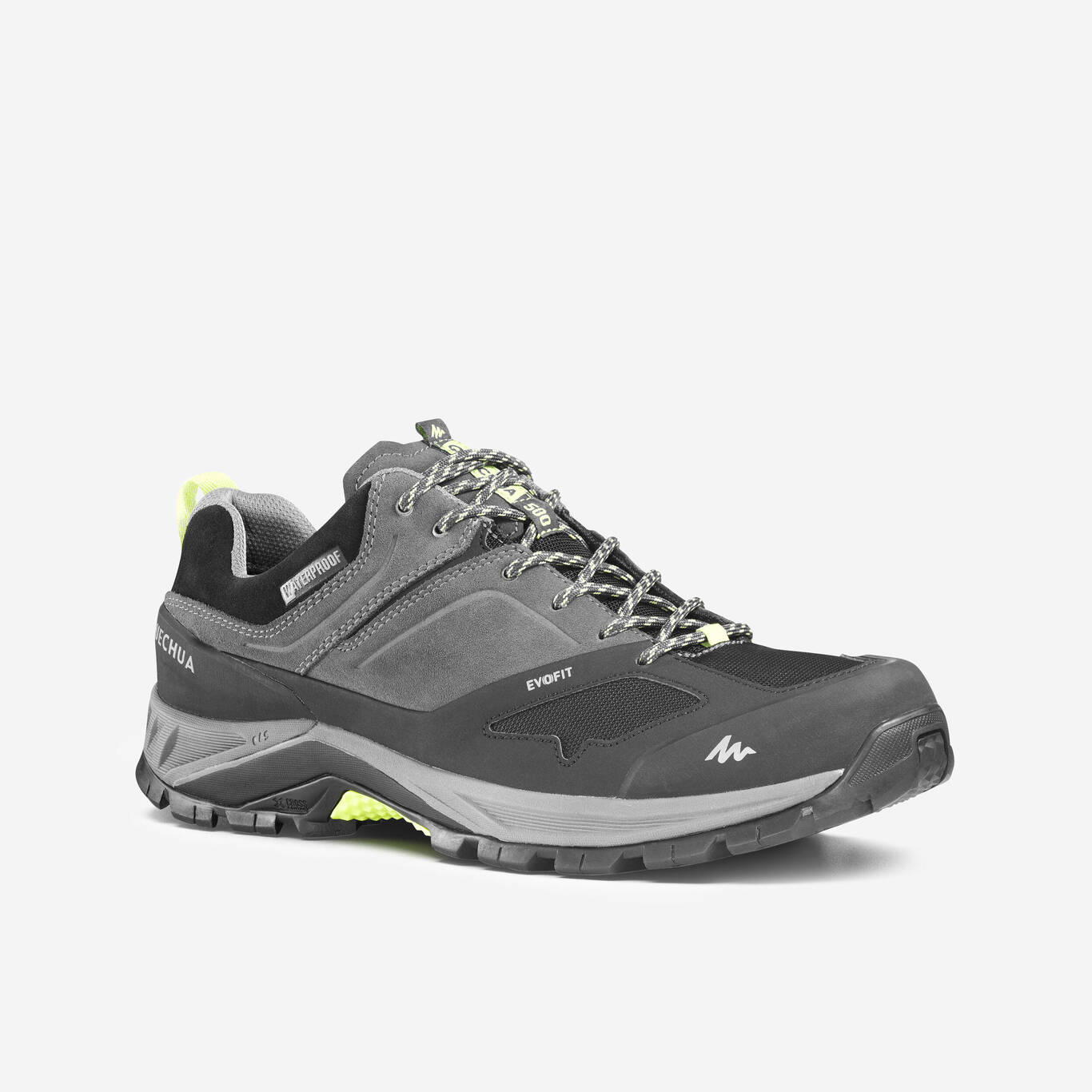 Men's waterproof mountain walking shoes - MH500 - Grey