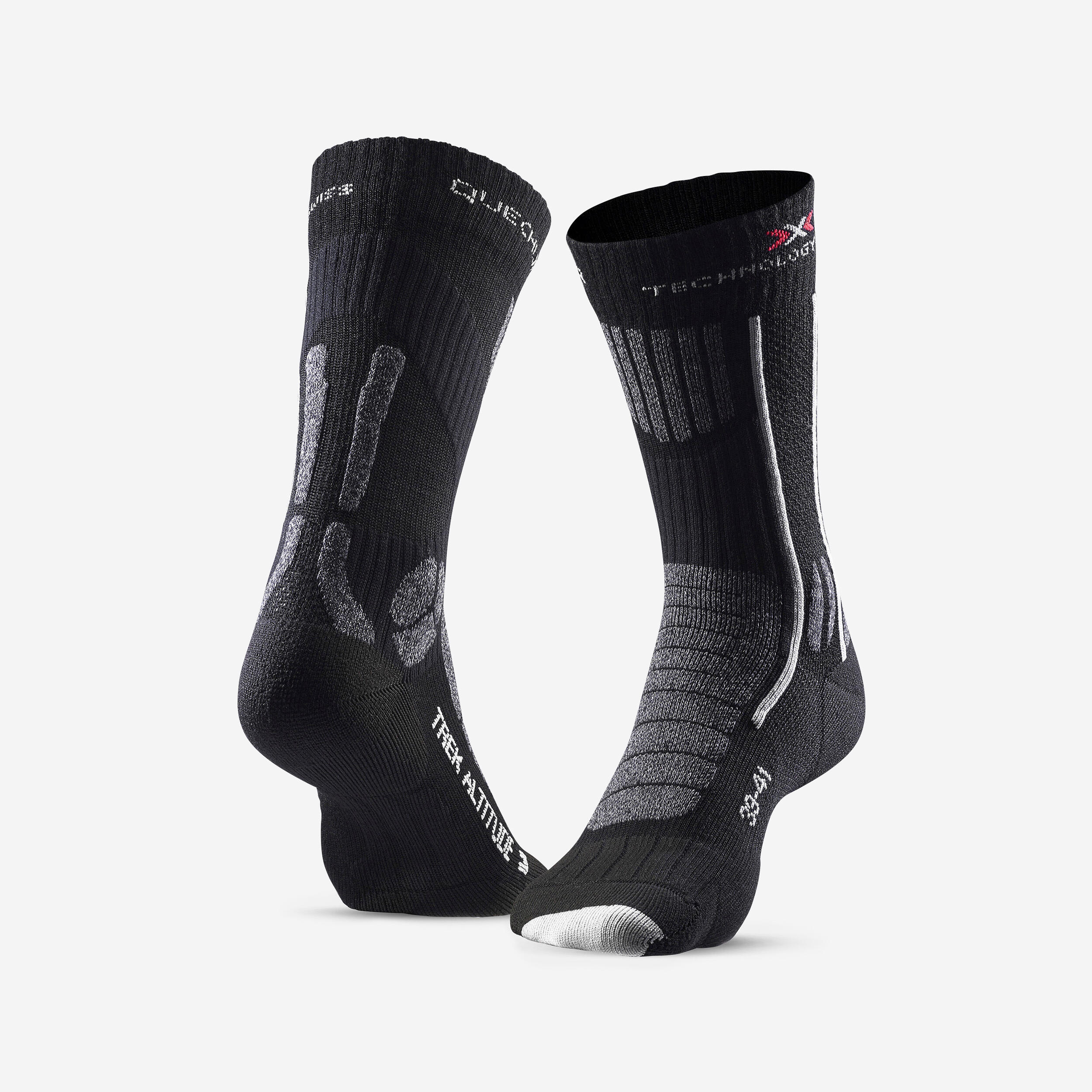 quechua Unisex High Ankle Trekking Socks with Reduced Chafing 1 Pair-picture-28