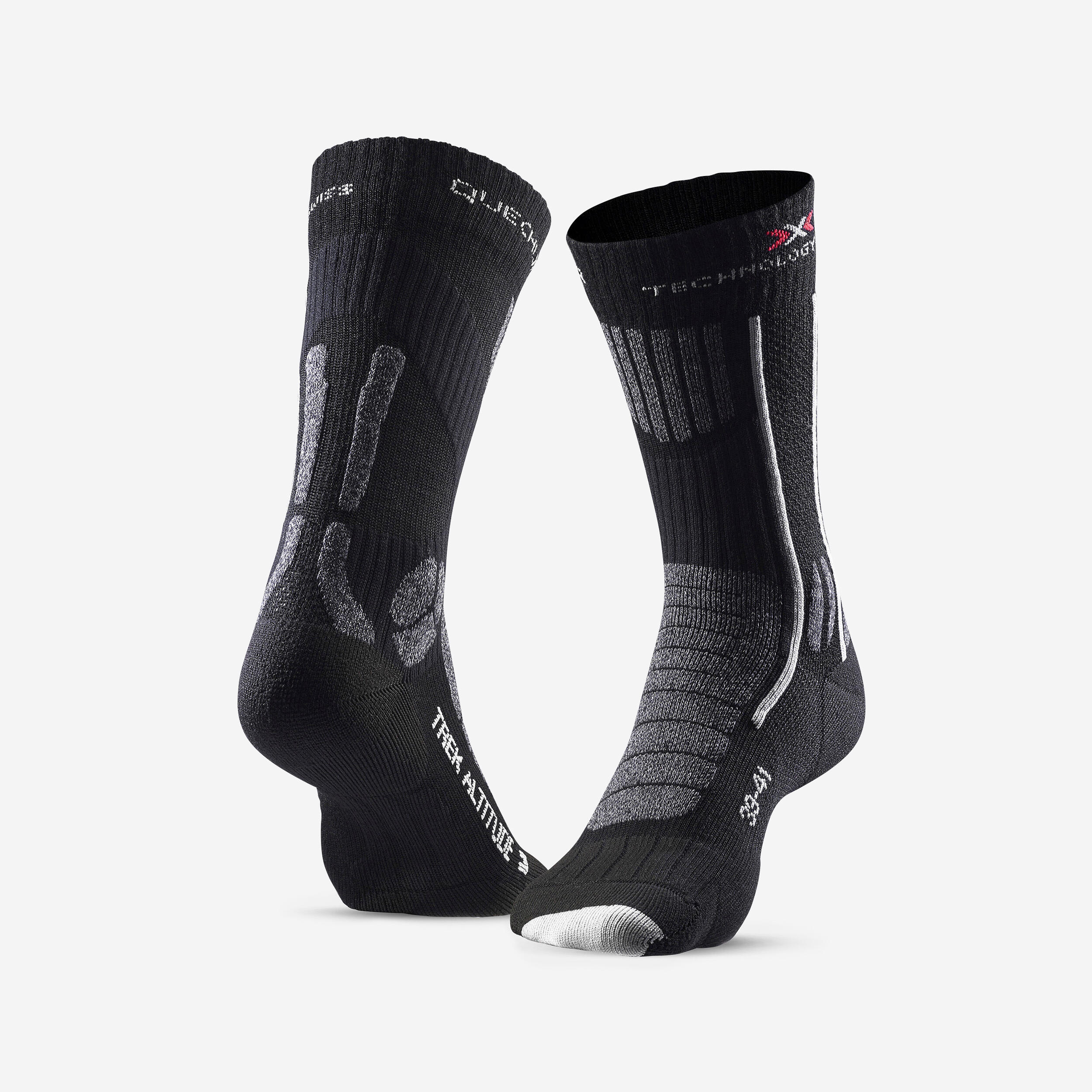 QUECHUA Trek Altitude Socks (pack of 1 pair) - Black