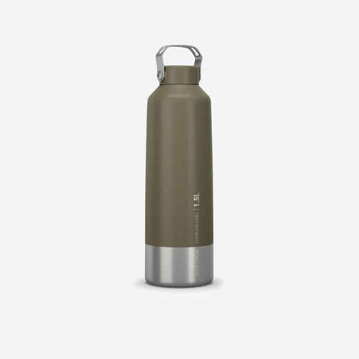 
      Gourde inox 1,5L avec bouchon à vis pour la randonnée - kaki
  