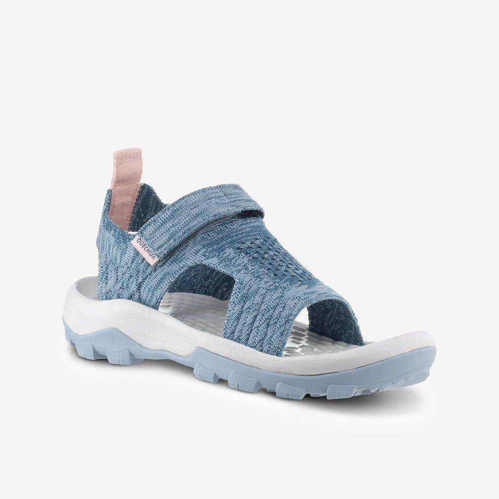 SANDALIAS DE SENDERISMO NIÑOS MH120 AZUL GRIS