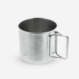 Tasse 500 acier inox 0,4L, pour la randonnée et le camping.
