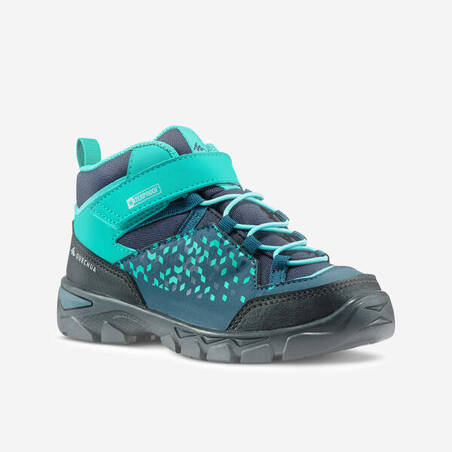 Kids’ Waterproof Hiking Shoes - MH120 MID 28 TO 34 - Turquoise