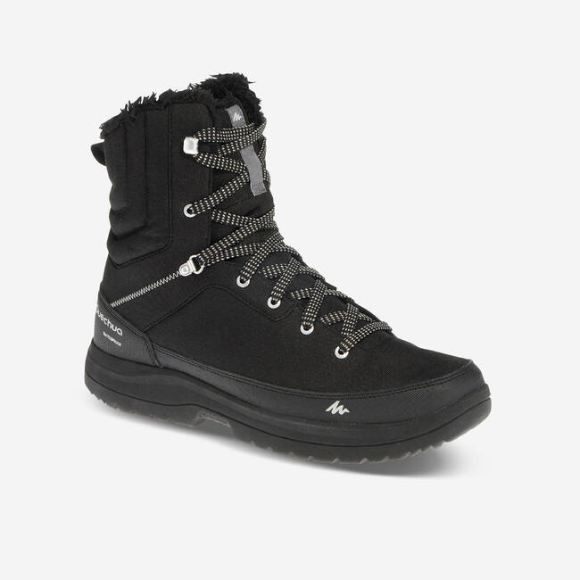 Buy Men's Snow Shoes WARM & WATERPROOF SH100 U-WARM High - Black