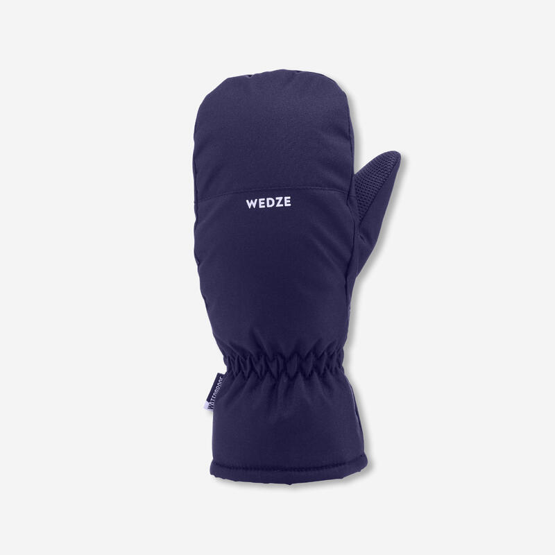 MOUFLES DE SKI ENFANT CHAUDES ET IMPERMEABLES 100 NOIRES