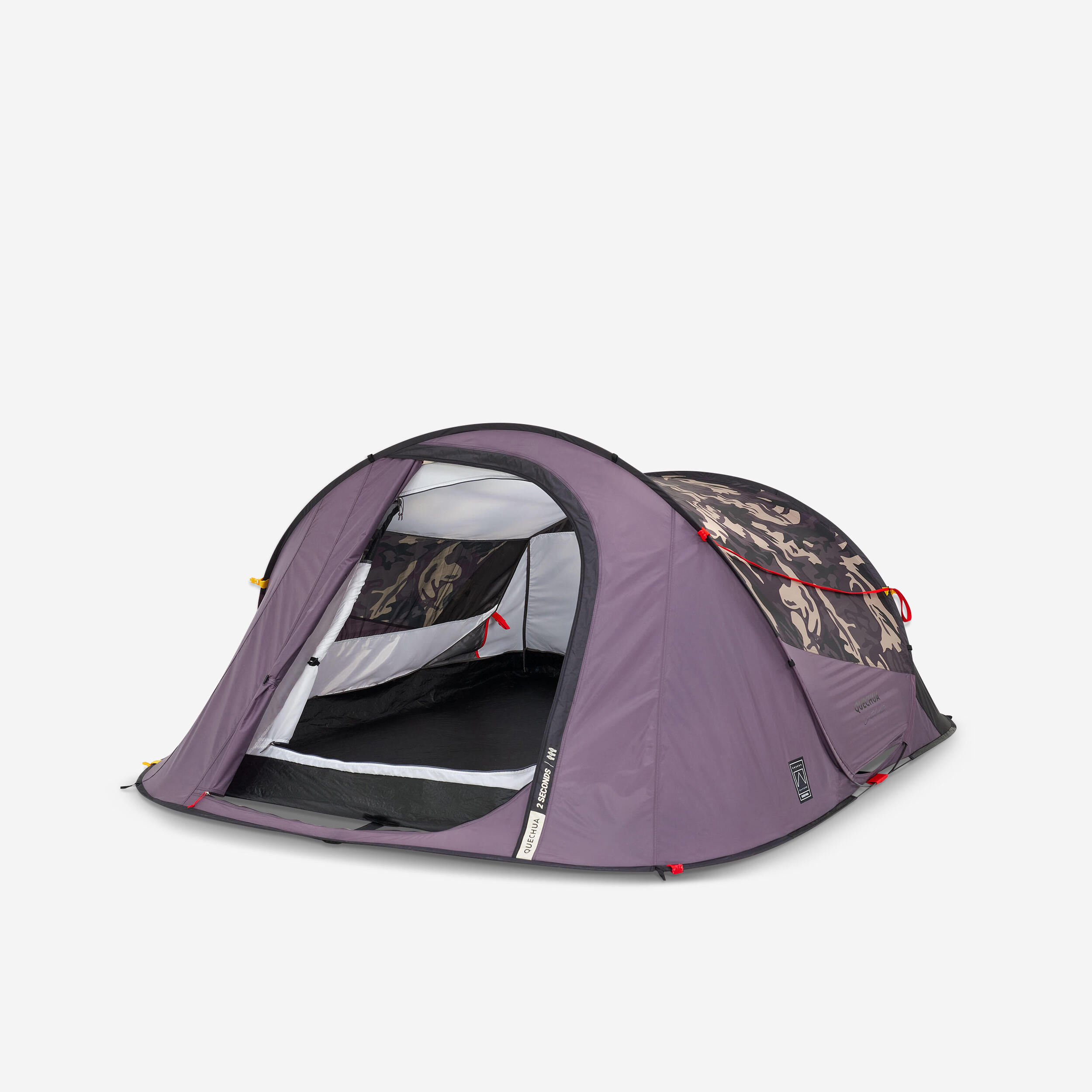 Camping Katalog Quechua 2023 | DECATHLON - Wurfzelt 2 Seconds LTD Scout fr 3  Personen braun/grn