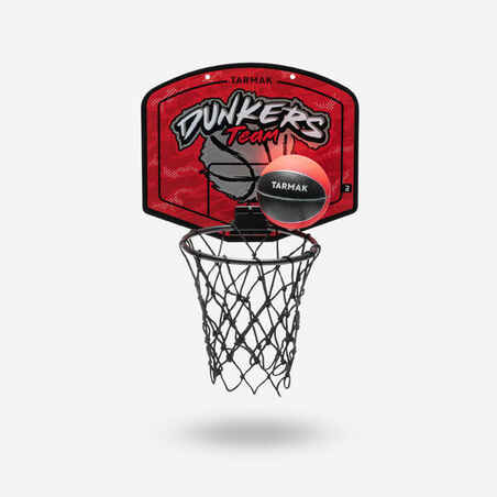 חישוק מיני כדורסל לילדים/מבוגרים SK100 Dunkers - אדום/כסף