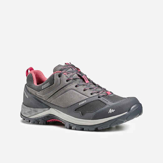 Women’s Mountain Walking Waterproof Shoes MH500 - beige/grey