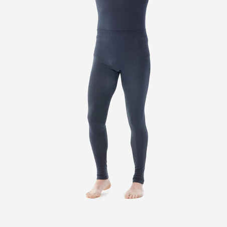 Men’s seamless base layer ski bottoms BL 500 - Dark grey