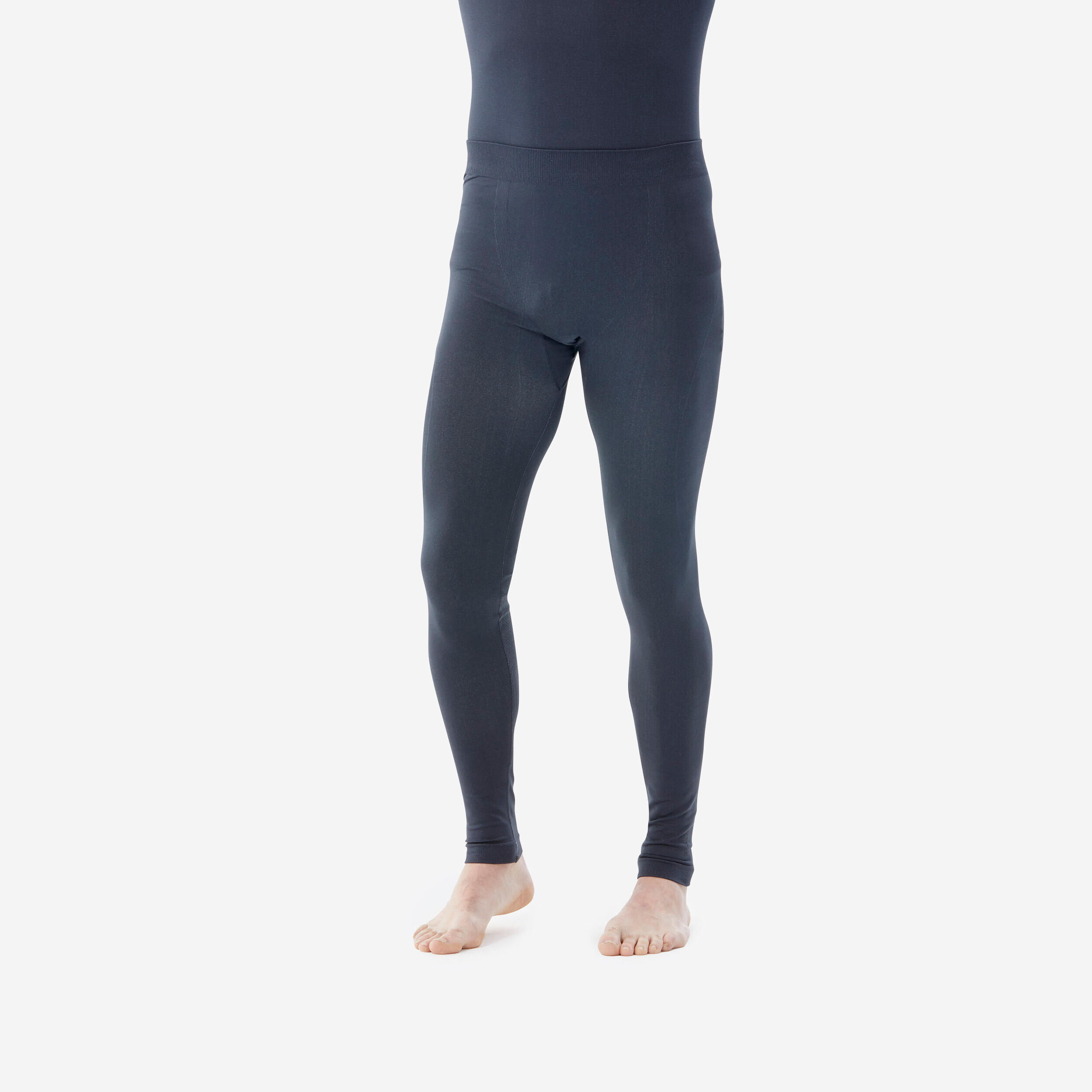 WEDZE Men's BL180 ski base layer seamless bottoms - Dark grey 