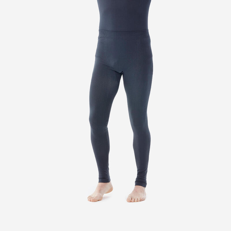 Pantaloni termici sci uomo 100 grigio scuro
