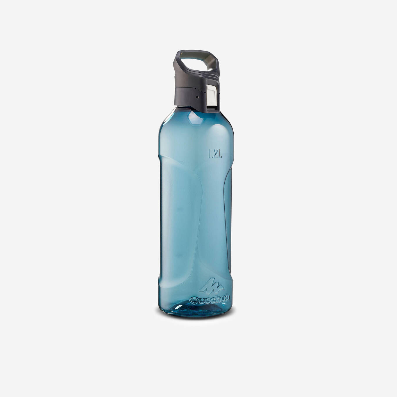 Botol Plastik (Ecozen) Hiking dengan Tutup Ringkas MH500 1,2 Liter Biru