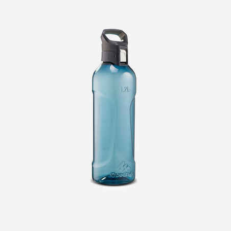 Boca za vodu za planinarenje od plastike (Ecozen®) s čepom za brzo otvaranje 1,2 l plava