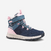 Chaussures chaudes imperméables de randonnée SH500 cuir scratch - enfant 24-34