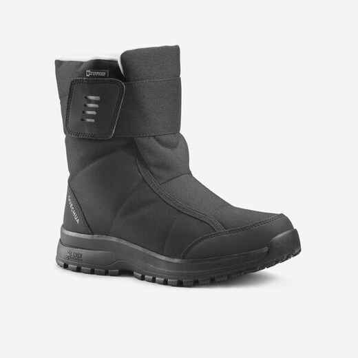 
      Schneestiefel Damen Klettverschluss warm wasserdicht - SH100 schwarz
  