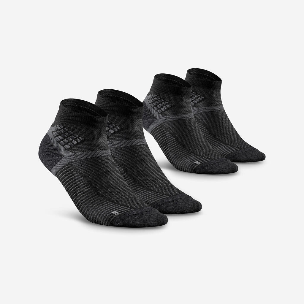 Hiking socks - MH500 Mid x2 pairs black