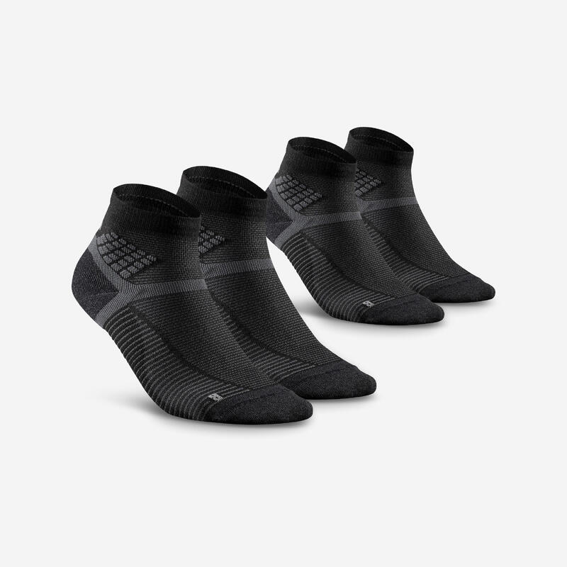 Orta Boy Konçlu Outdoor Çorap - 2 Çift - Siyah - Hike 500