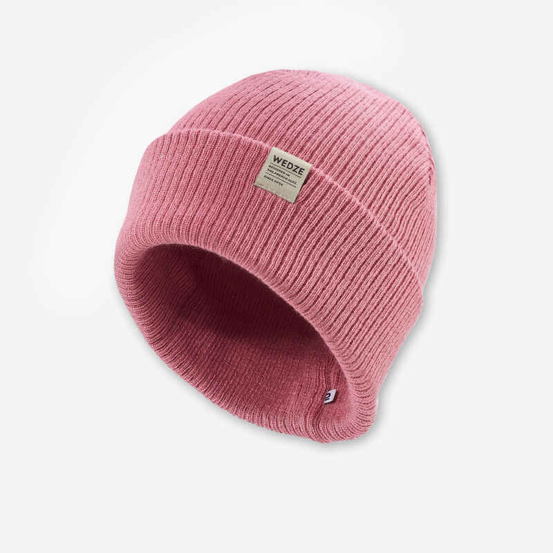 ADULT SKI HAT - FISHERMAN - LIGHT PINK