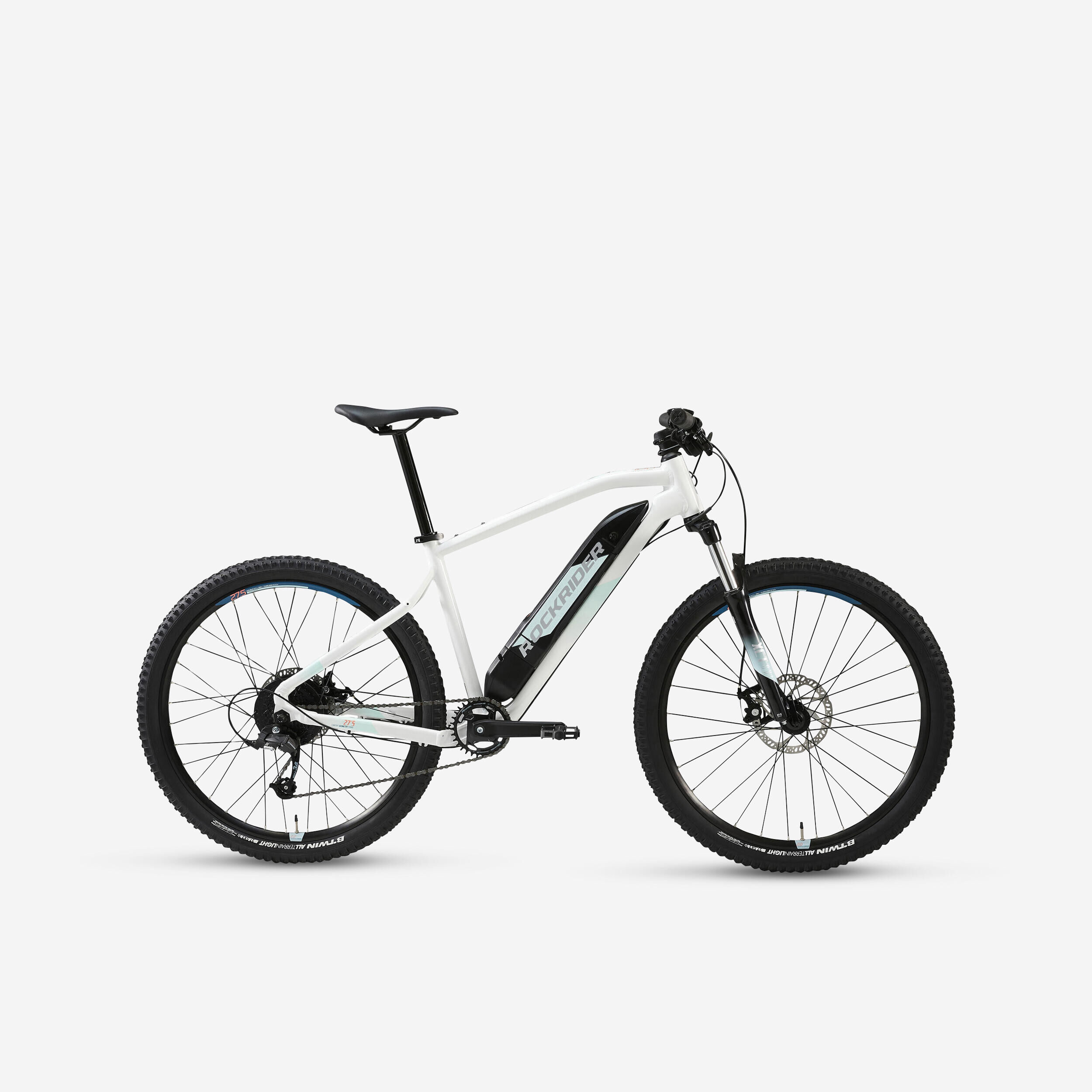 ROCKRIDER 27.5" Hardtail Electric Mountain Bike E-ST100 - White