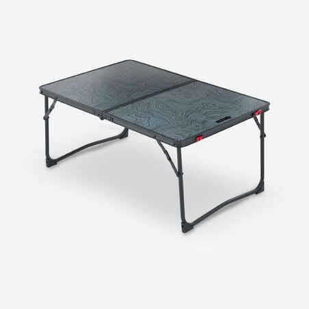 Siva nizka zložljiva miza za kampiranje MH100 