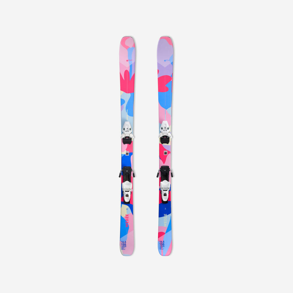 WOMEN'S DOWNHILL SKI WITH BINDINGS - CROSS 150+ FLORAL