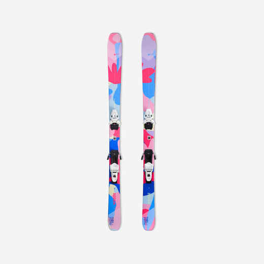 WOMEN'S DOWNHILL SKI WITH BINDINGS - CROSS 150+ FLORAL