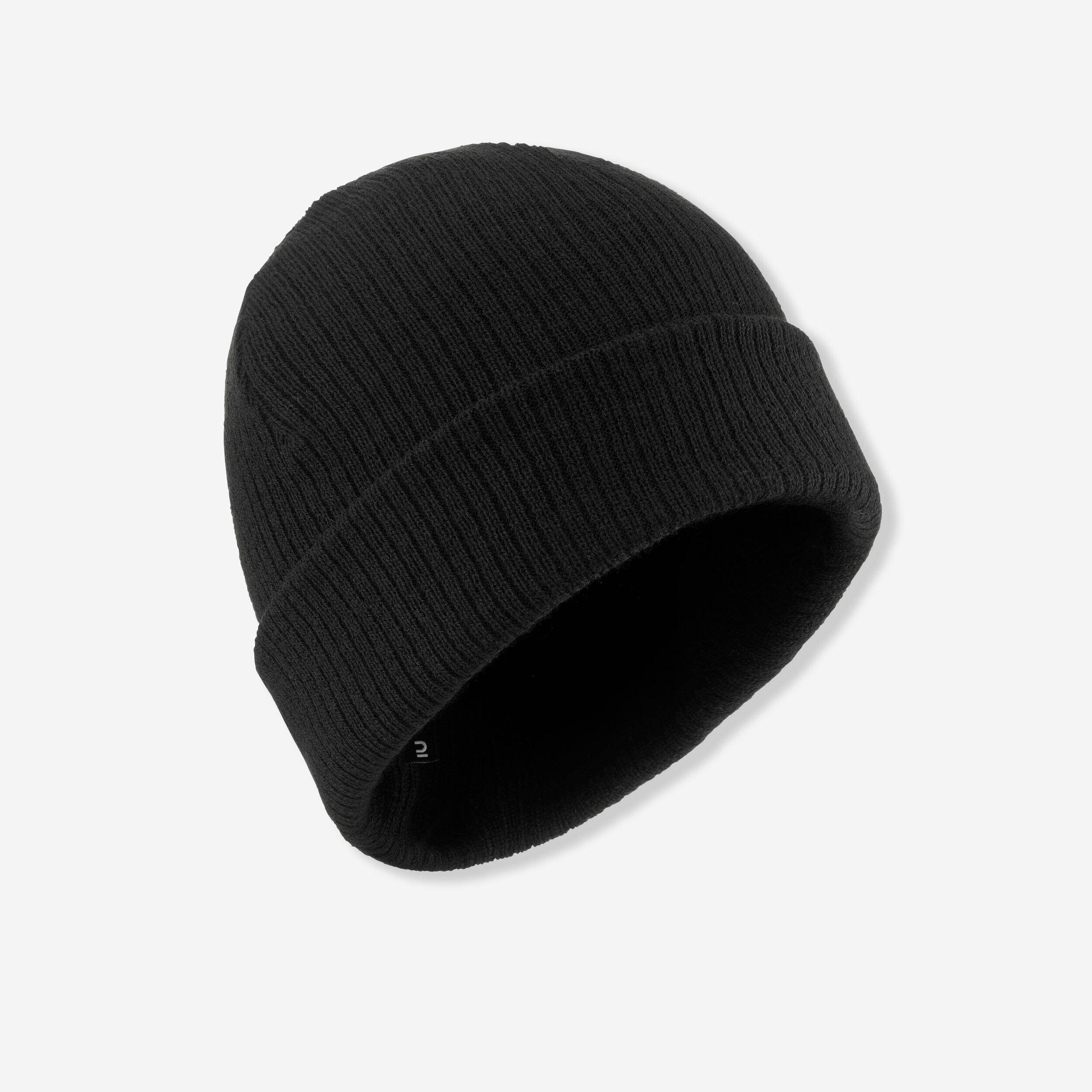 ADULT SKI HAT - FISHERMAN - BLACK -  1