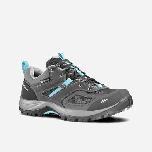 
      Wanderschuhe Damen wasserdicht Bergwandern - MH100 grau/blau
  