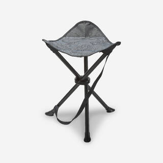 Camping Stool Tripod Foldable Supports up to 110 Kg - Grey