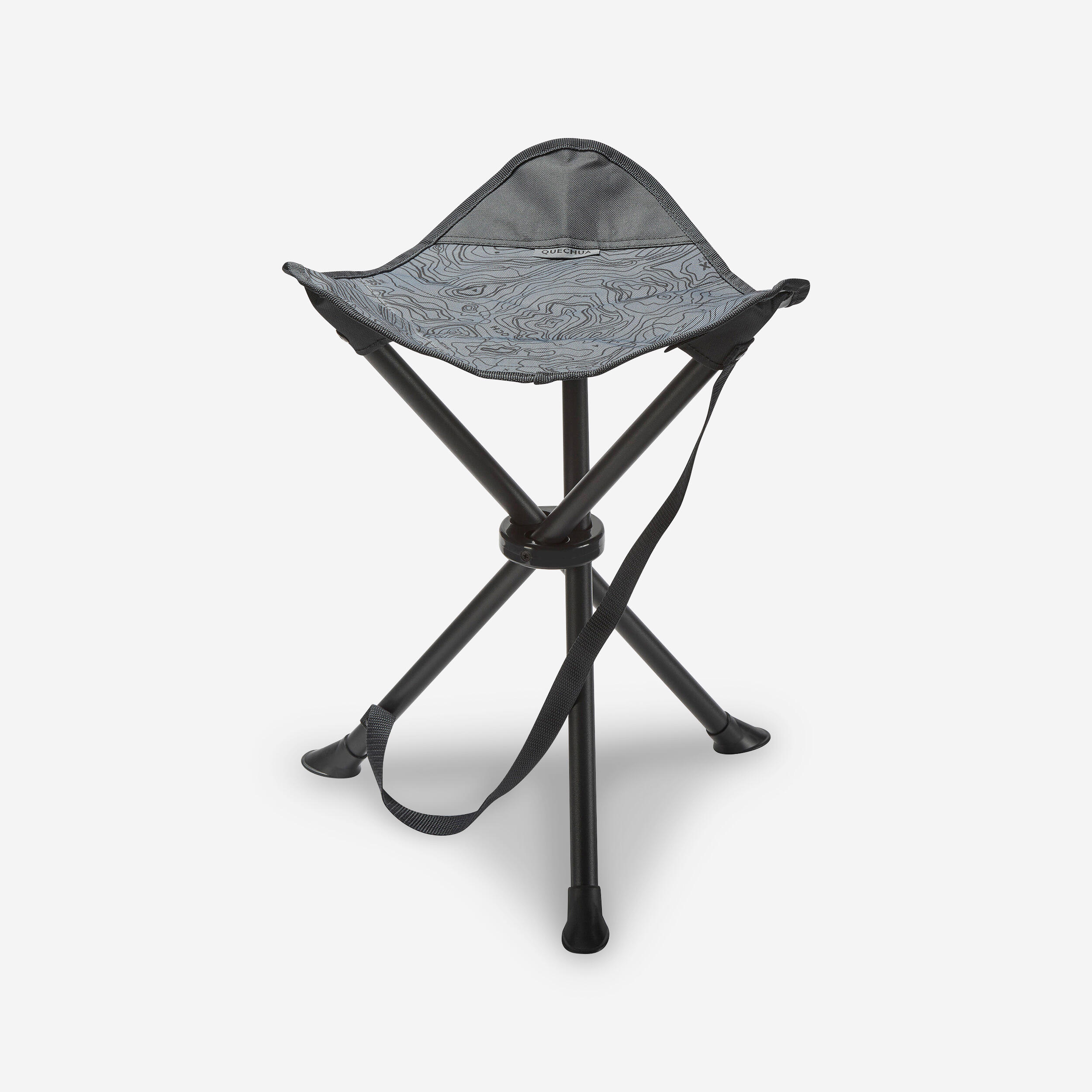 Camping Tripod Stool Grey