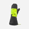 Detské hrejivé a nepremokavé lyžiarske palčiaky - 550 čierno-reflexne žlté