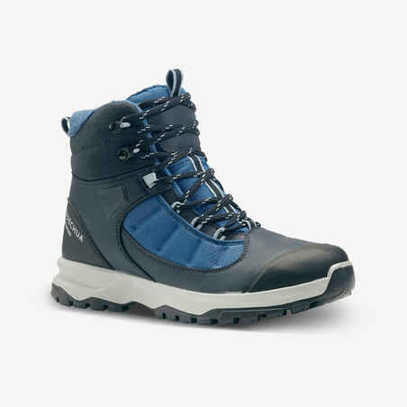 Cipele za planinarenje po snijegu SH500 MID vodootporne ženske plave