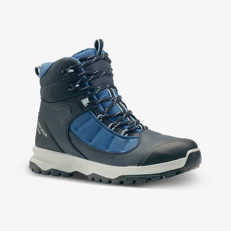 Chaussures de randonnée chaudes et imperméables femme, MH500 Mid bleu