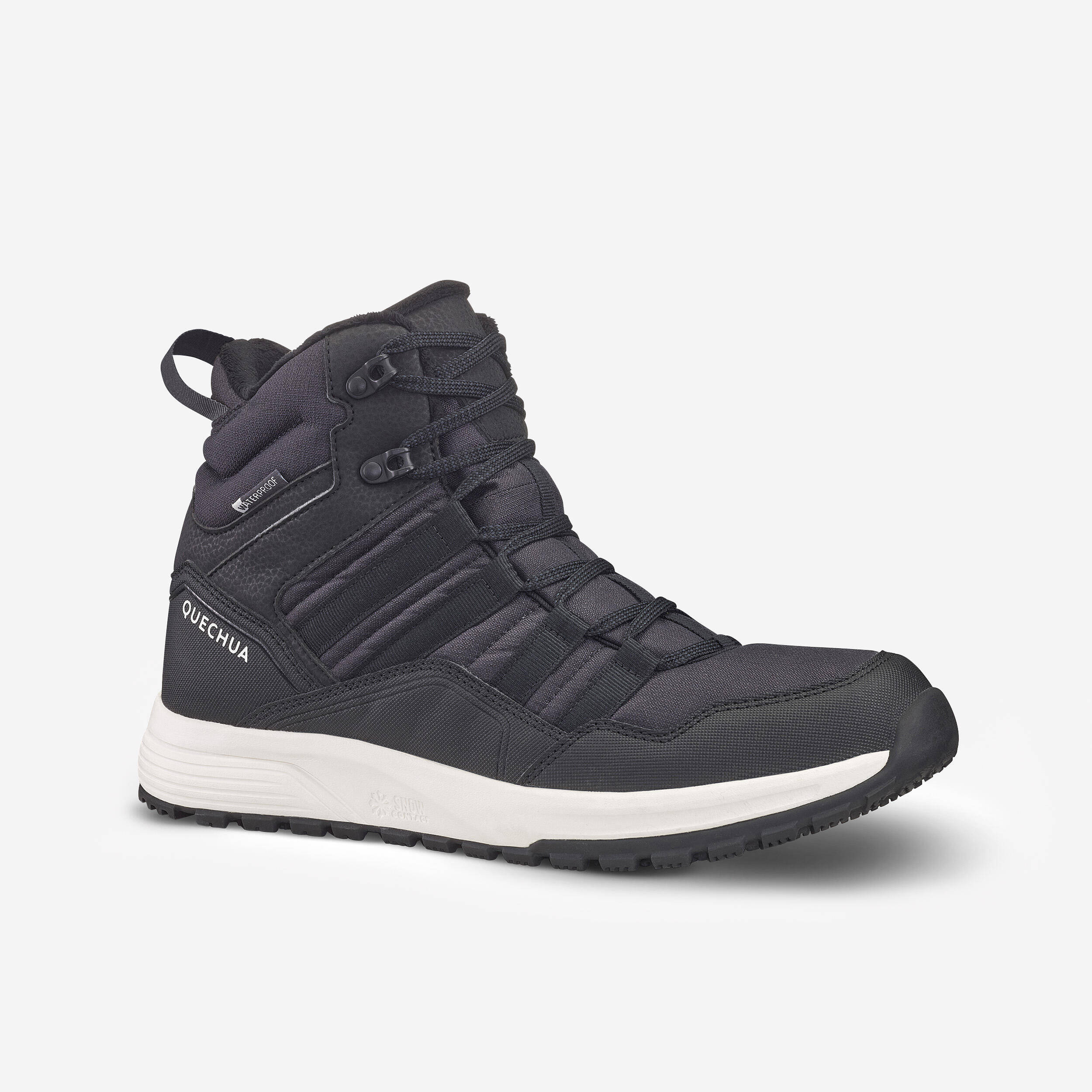 Men’s Warm and Waterproof Hiking Boots NH500 Mid - Black -  3