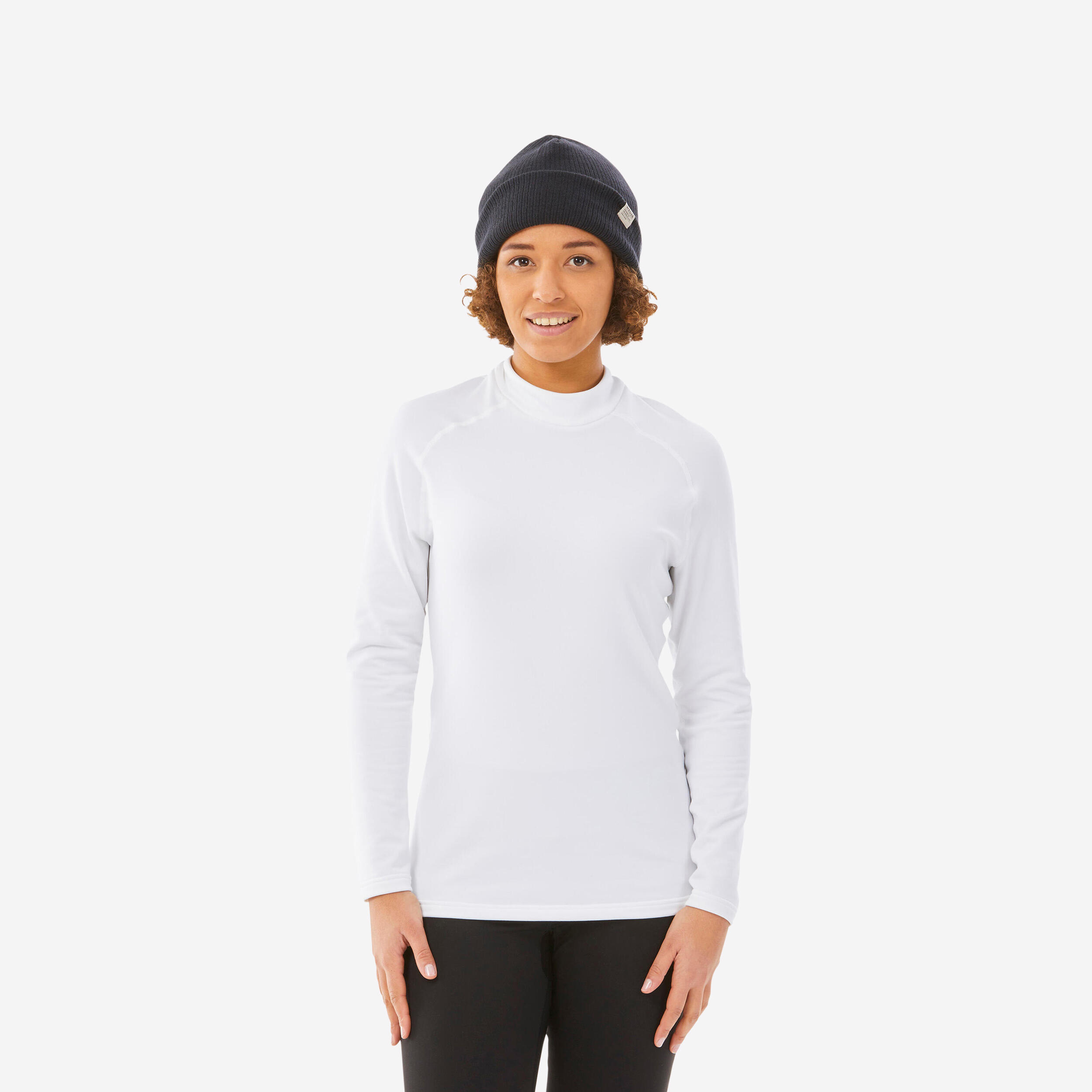 Women's warm and breathable thermal ski underwear, BL 500 top white