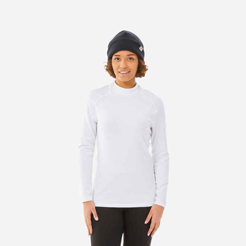 Women’s ski base layer top bl 500 - White